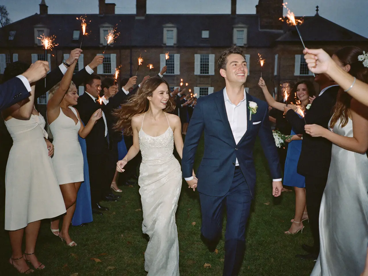 The sparkler send-off at midnight